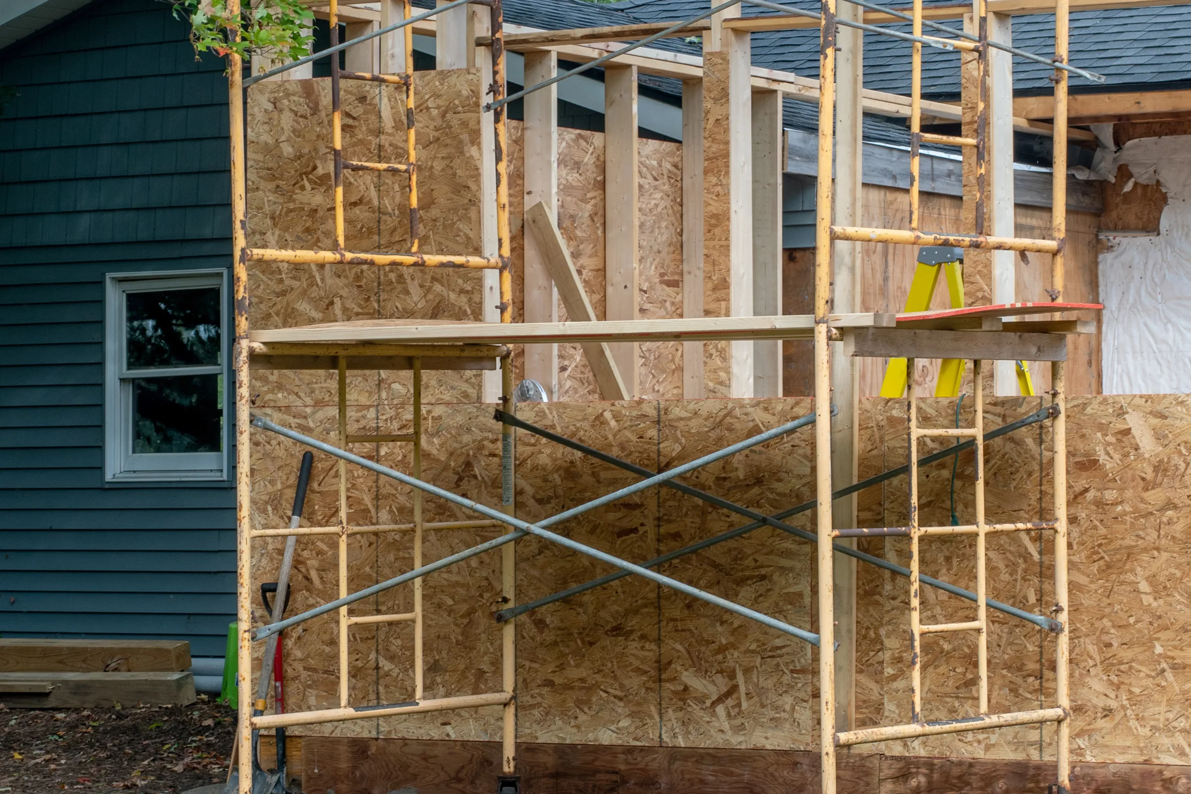 Room addition construction in Los Angeles