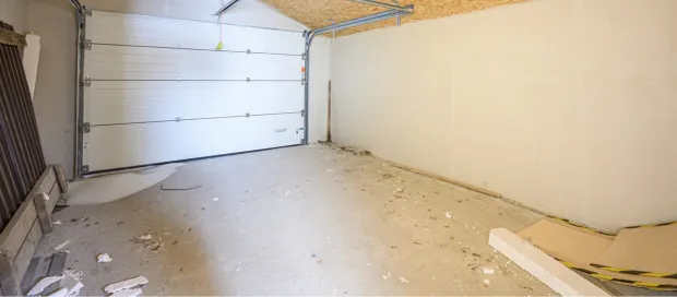 Framing and insulation stage of garage conversion